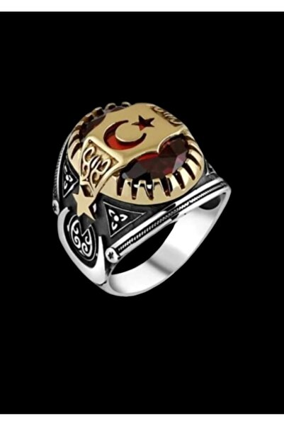 Store 925 AYAR GÜMÜŞ AY YILDIZLI ERKEK YÜZÜK