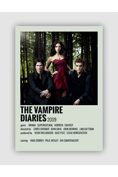 Sticksy The Vampire Diaries Film Info Card Bilgi Kartı Duvar Posteri