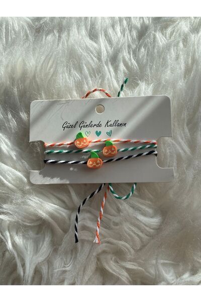 ALIŞVERİŞ AŞKIN BALKABAĞI,HALLOWEEN,CADILAR BAYRAMI TEMALI ÜÇLÜ MARTENİÇKA BİLEKLİK(3 ADET)