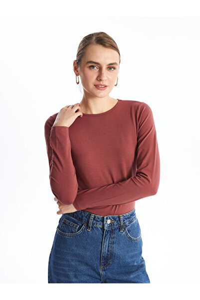 LC Waikiki Pink Crew Neck Women's Bodysuit