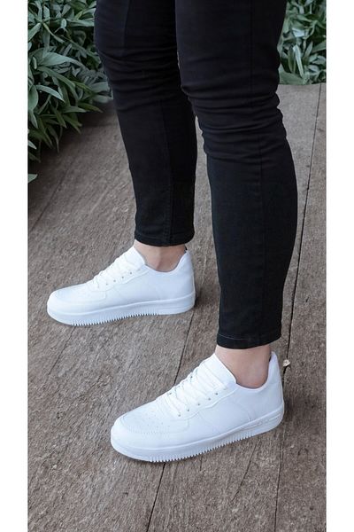 stilfest Daily Lace-Up Comfort Σόλα Λευκά Unisex Αθλητικά Παπούτσια Casual Sneaker