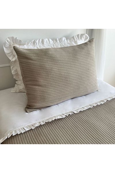 PAMUKA Single Pique Set - Knitted Pattern and Stone Detail