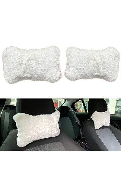 Blingston Pernă ortopedică moale de pluș pentru călătorie cu mașina pentru gâ...