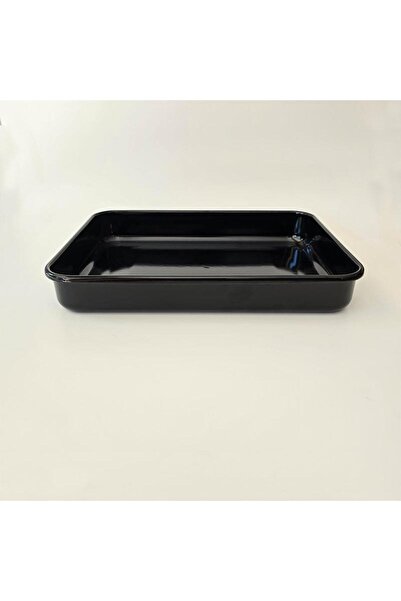 Emayeci Emaye Dikdörtgen Fırın Tepsisi Siyah