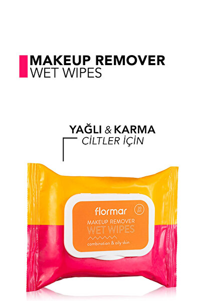 Flormar 20 Pack Makeup Remover Wipes for Oily & Combination Skin - Wet Wipes - 002 - 8690604557356