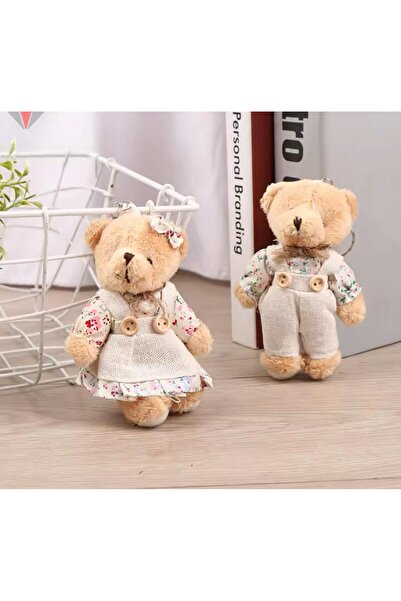 OZN AKSESUAR زوجين أفخم دمية دب المفاتيح لطيف فتاة صبي لعبة دمية دب