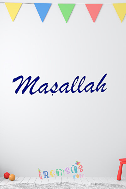mypartyready Maşallah Kaligrafi Lacivert Renk Yazı Sünnet Düğünü Ve Oda Süsle...