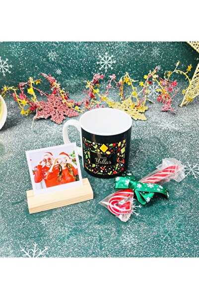 Gift Moda Mutlu Yıllar Tasarımlı Baston Şekerli Yılbaşı Hediye Seti