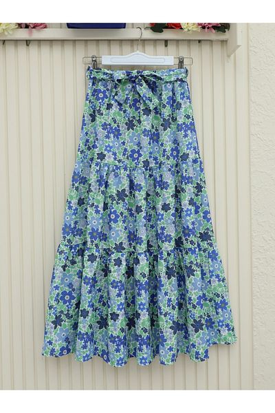 Modamorfo Doppelter Anzug mit Blumenmuster und Gürtel