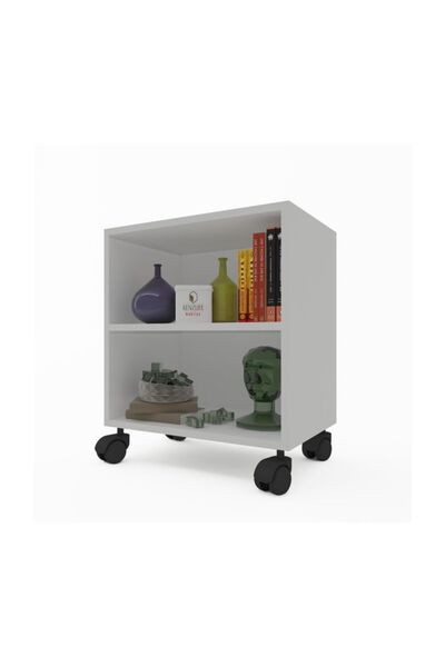 Kenzlife Kitaplık Beril 048*030*020 Byz Tekerlekli Mutfak Dolabı Banyo Ofis A...