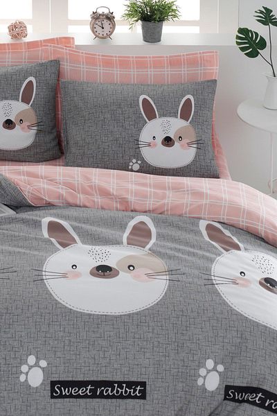 Eponj Home Σετ Παπλωματοθήκη Easy Iron Double Rabbit A