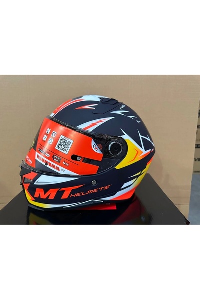 MT Helmets KASK MT REVENGE 2 S A37 ACOSTA MAT MAVİ/SARI/BEYAZ