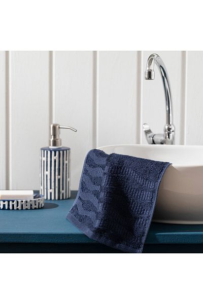Chakra 30X50 cm Marine Blue Arıya Hand Towel