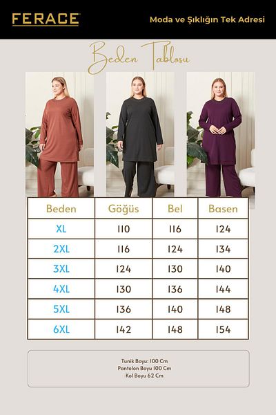 Ferace Σετ γυναικείο κοστούμι δύο τεμαχίων Plus Size