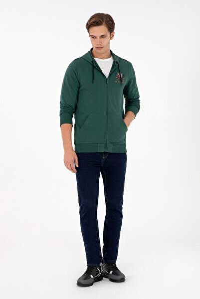 U.S. Polo Assn. Erkek Koyu Yeşil Örme Hırka 50293649-VR079