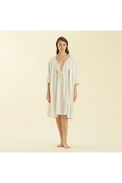 Chakra Hıerba Dressing Gown White