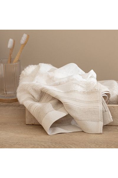 Chakra 50X90 cm Marre Face Towel - Natural