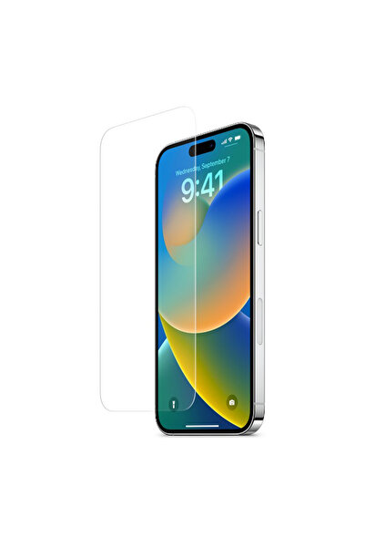 Nettech Apple iPhone 14 Pro Max Uyumlu Ön Koruma Cam Ekran Koruyucu - Şeffaf