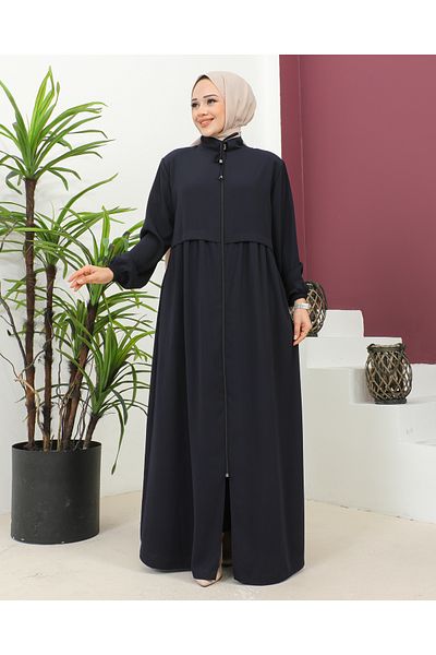 Nevayla Moda Ναυτικό Μπλε Κρεπ Φεράτσε - Μεγέθη Σύνθεσης