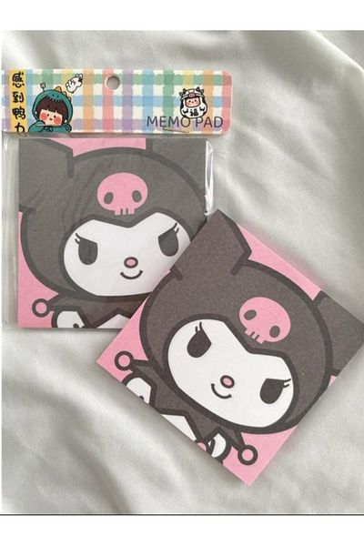 Rota Hediyelik Kawaii Pink Kuromi 50 Sheets Non-Adhesive Note Paper