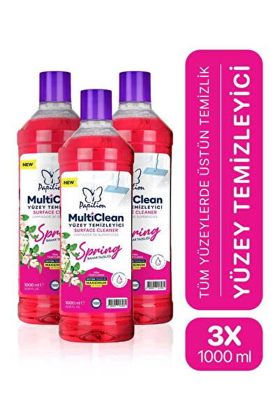 Papilion Bahar Tazeliği Hijyenik Yüzey Temizleyici 3x1000 ML Ferah Temizlik Ç...