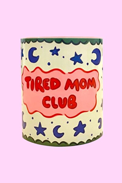 Hello Melody Design كوب "TIRED MOM CLUB" من سلسلة Hello Melody - طباعة رقمية بتصميم أصلي 9.5x8 سم