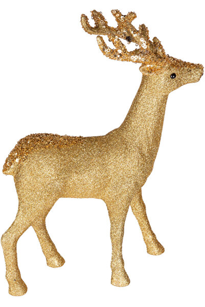 Herdekora Χριστουγεννιάτικο Στολίδι Ελάφι Χρυσό 30x10x45 εκ