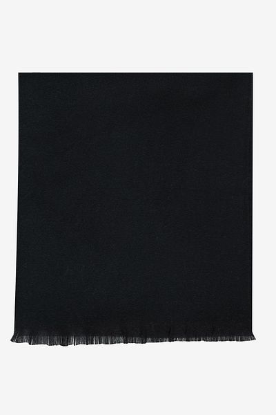 AC&Co / Altınyıldız Classics Men's Black Patternless Warm Knitwear Scarf