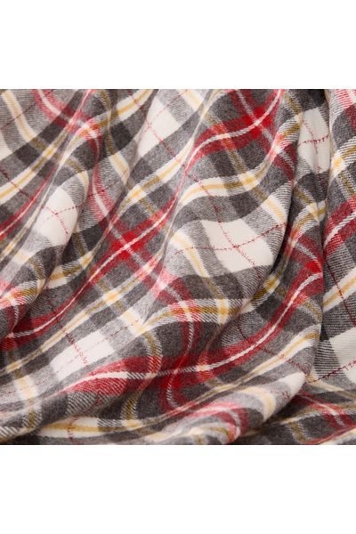 Evidea Soft Glitter Rope Detailed Scotch Sofa Shawl - Red - 130X170 cm
