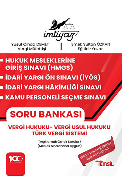 Temsil Kitap İmtiyaz HMGS - İYÖS- İYHS - KPSS Vergi Hukuku Soru Bankası Vergi...