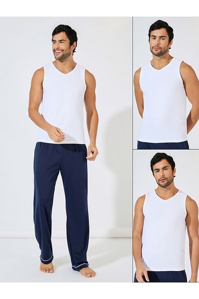 Styli Pack of 2 - Cotton Stretch V Neck Vest