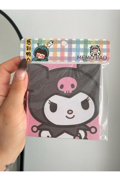 Rota Hediyelik Kawaii Pink Kuromi 50 Sheets Non-Adhesive Note Paper