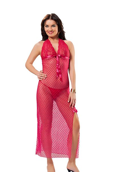 Sistina Cămașă de noapte din dantelă fucsia - 639