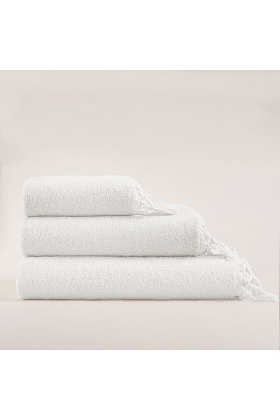 Chakra White Grenado Face Towel - 50X90 cm
