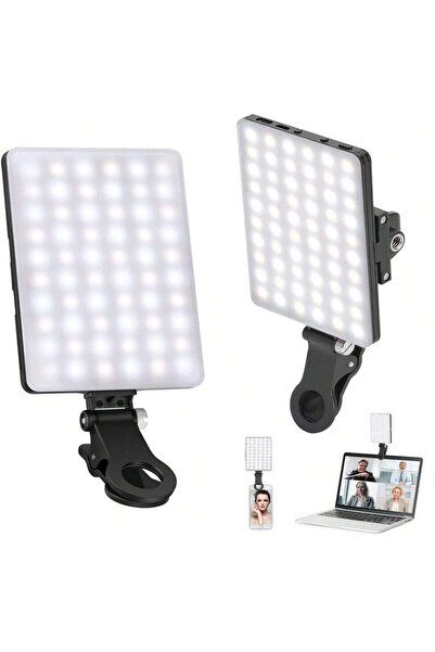 Choice مصباح مؤتمرات فيديو أسود عالي الطاقة قابل لإعادة الشحن مزود بـ 60 مصبا...