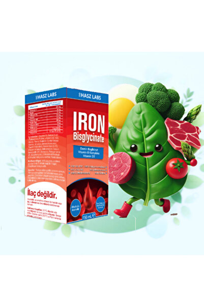 HASZ LABS Iron Bisglicinate & Vitamin B Kompleks Şurup