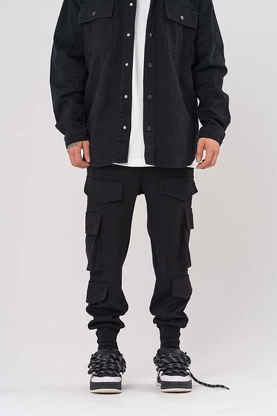 go gang own Παντελόνι Cargo Jogger με κάλυμμα μάρκας και λεπτομέρεια τσέπης