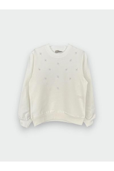 Little Star Girl's Stone Embroidered Comfortable SweatShirt