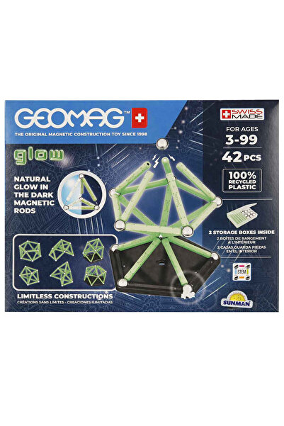 Toyaş جيماج قضبان مغناطيسية تتوهج في الظلام سلسلة لعبة الذكاء لعبة البناء الم...