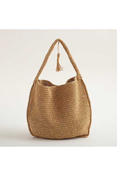 Chakra Paılle Plaj Çantası Natural