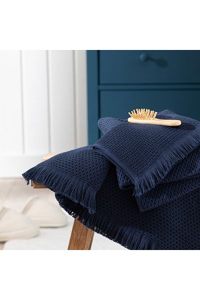 Chakra Marine Blue Charmon Face Towel - 50X90 cm