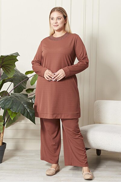 Ferace Kadın Büyük Beden İkili Takım