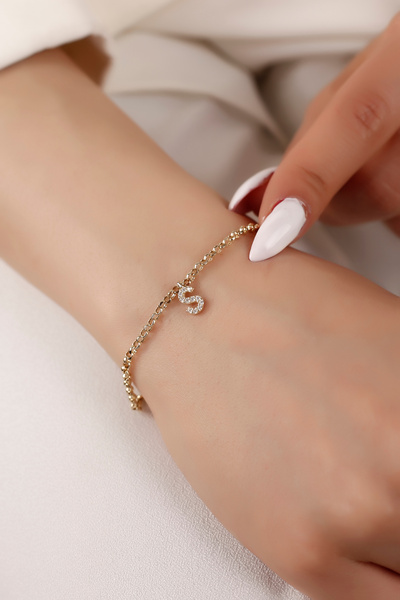 SARIASLAN S Harfli Doç Zincirli Gümüş Bileklik