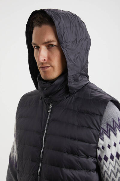 Hemington Koyu Gri Activewear Kaz Tüyü Şişme Yelek