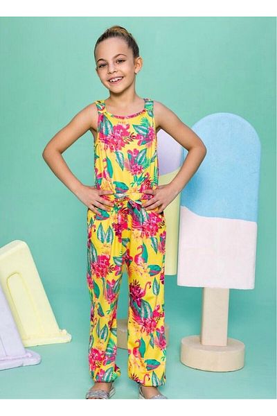 CİCHLİD GIRL FLOWER PRINTED JUMPSUIT