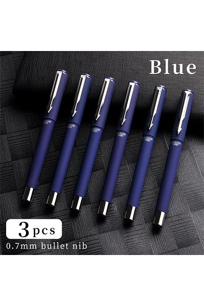 Choice blue 3pcs WQN frosted rolling ball neutral pen -0.7mm pen tip soft and smooth, high-quality ink sign