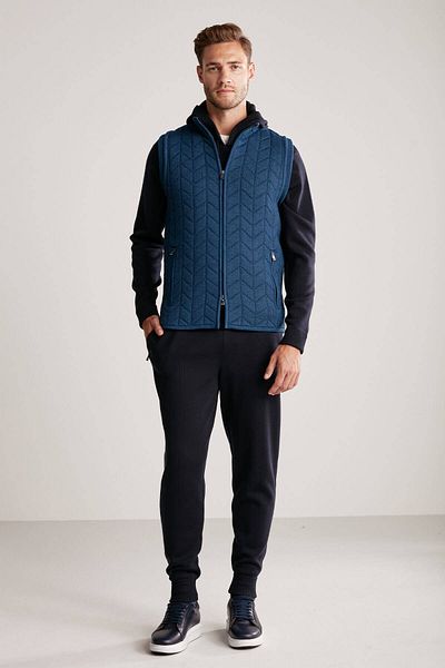 Hemington Blue Activewear Merino Wool Knitwear Vest