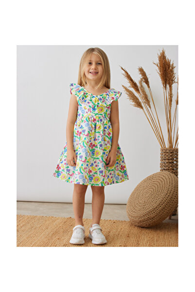 CİCHLİD Girl's Flower Patterned Dress