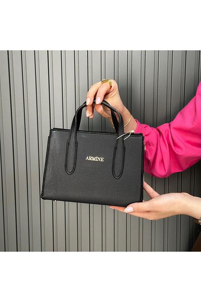 Armine Black Plain Bag - Ar36308