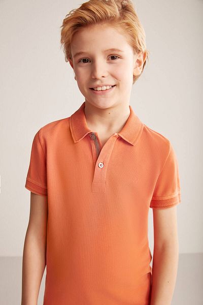 Hemington Vintage Look Orange Polo Neck Children's T-Shirt